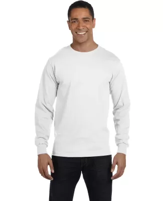 5286 Hanes® Heavyweight Long Sleeve T-shirt in White