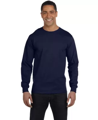 5286 Hanes® Heavyweight Long Sleeve T-shirt in Navy