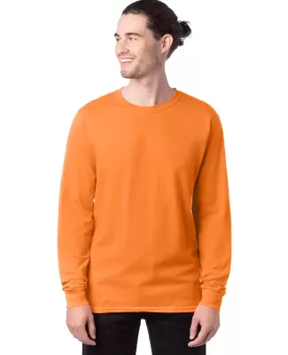 5286 Hanes® Heavyweight Long Sleeve T-shirt in Tennessee orange
