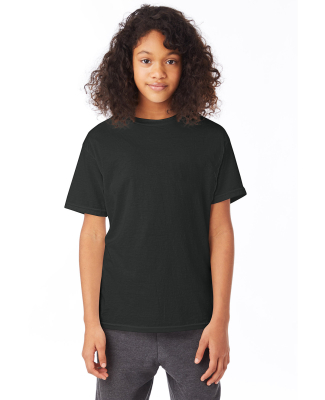 5370 Hanes® Heavyweight 50/50 Youth T-shirt in Black