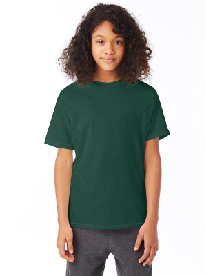 5370 Hanes® Heavyweight 50/50 Youth T-shirt in Deep forest