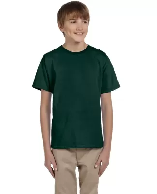 5370 Hanes® Heavyweight 50/50 Youth T-shirt in Deep forest
