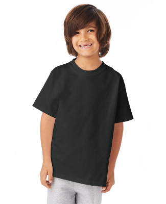 5450 Hanes Authentic Tagless Youth T-shirt in Black
