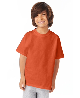5450 Hanes Authentic Tagless Youth T-shirt in Orange