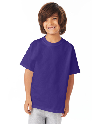 5450 Hanes Authentic Tagless Youth T-shirt in Purple