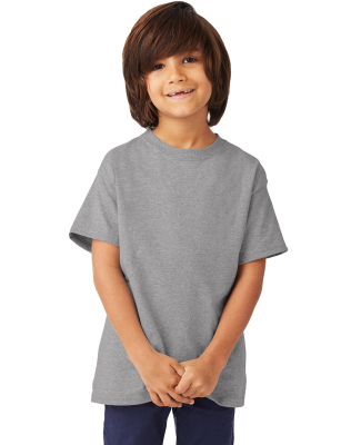 5450 Hanes Authentic Tagless Youth T-shirt in Oxford grey