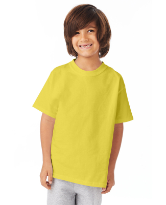 5450 Hanes Authentic Tagless Youth T-shirt in Yellow