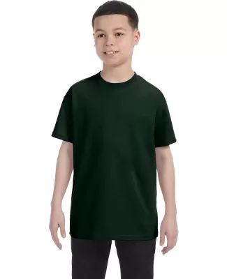 5450 Hanes® Authentic Tagless Youth T-shirt in Deep forest