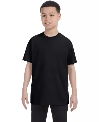 5450 Hanes® Authentic Tagless Youth T-shirt in Black