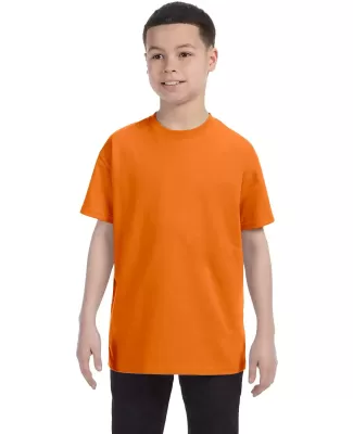 5450 Hanes® Authentic Tagless Youth T-shirt in Orange