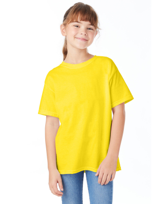 Hanes 5480 Heavyweight Youth T-shirt in Athletic yellow