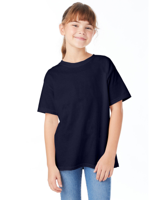 Hanes 5480 Heavyweight Youth T-shirt in Athletic navy