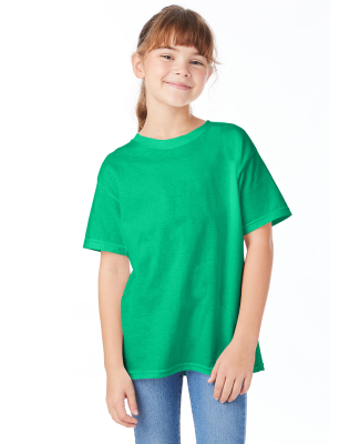 Hanes 5480 Heavyweight Youth T-shirt in Kelly green