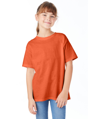 Hanes 5480 Heavyweight Youth T-shirt in Texas orange