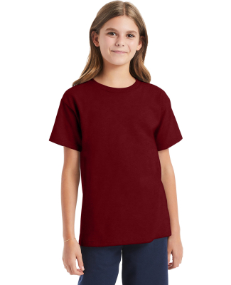 Hanes 5480 Heavyweight Youth T-shirt in Athltc cardinal