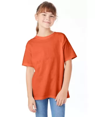 5480 Hanes® Heavyweight Youth T-shirt in Texas orange