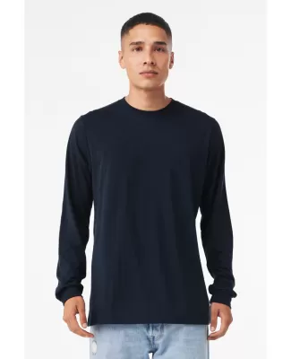 BELLA+CANVAS 3501 Long Sleeve T-Shirt in Solid nvy trblnd