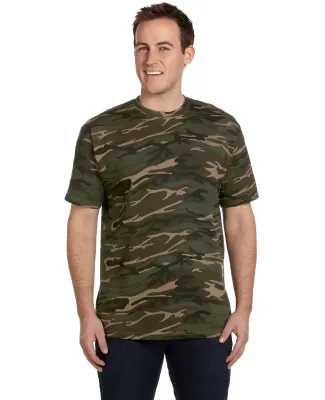 939 Anvil Ring Spun Camouflage Tee in Camouflage green