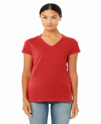 BELLA 6005 Womens V-Neck T-shirt in Red