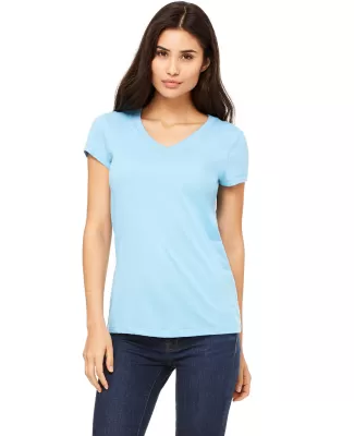 BELLA 6005 Womens V-Neck T-shirt in Ocean blue