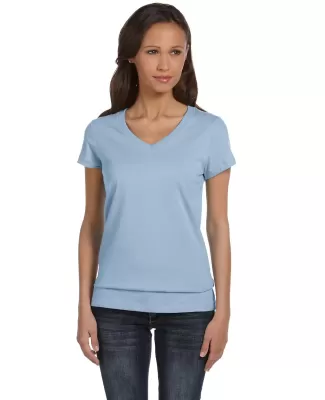BELLA 6005 Womens V-Neck T-shirt BABY BLUE