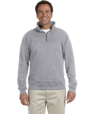 JERZEES SUPER SWEATS 1/4 Zip Sweatshirt with Cadet in Oxford