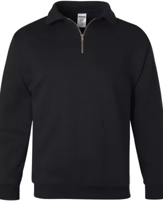 JERZEES SUPER SWEATS 1/4 Zip Sweatshirt with Cadet BLACK