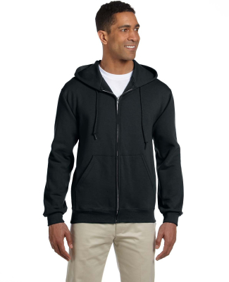 JERZEES 4999 Super Sweats Full Zip Hooded Sweatshi in Black