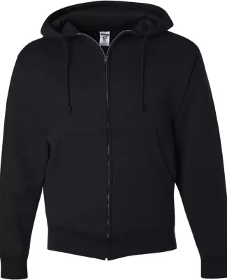 JERZEES 4999 Super Sweats Full Zip Hooded Sweatshi BLACK