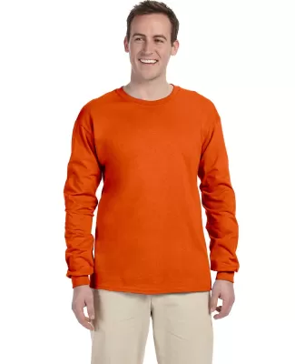 2400 Gildan Ultra Cotton Long Sleeve T Shirt  in Orange