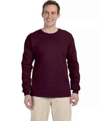 2400 Gildan Ultra Cotton Long Sleeve T Shirt  in Maroon