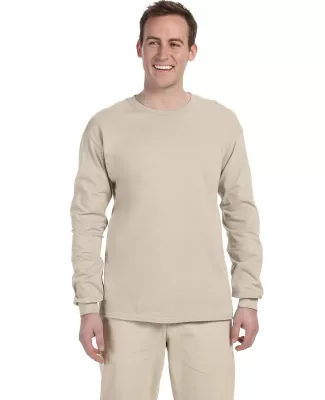 2400 Gildan Ultra Cotton Long Sleeve T Shirt  in Sand