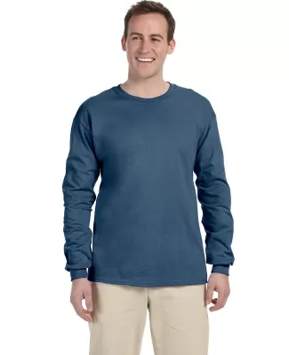2400 Gildan Ultra Cotton Long Sleeve T Shirt  in Indigo blue