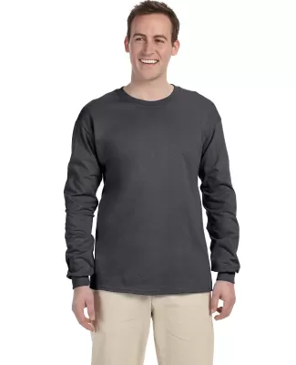 2400 Gildan Ultra Cotton Long Sleeve T Shirt  in Dark heather