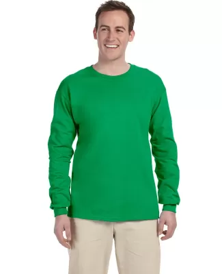 2400 Gildan Ultra Cotton Long Sleeve T Shirt  in Irish green