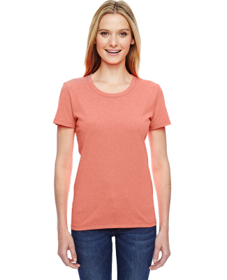 Fruit of the Loom Ladies Heavy Cotton HD153 100 Co in Retro htr coral