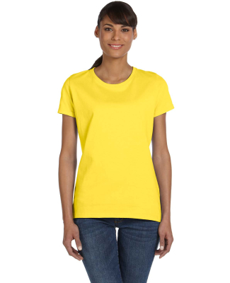 Fruit of the Loom Ladies Heavy Cotton HD153 100 Co in Yellow
