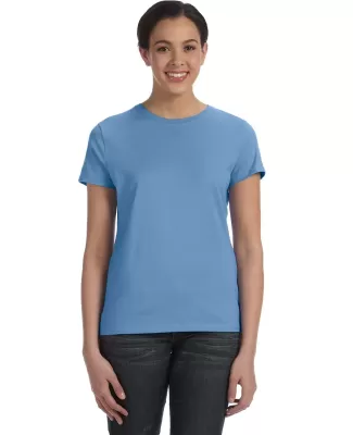 Hanes Ladies Nano T Cotton T Shirt SL04 in Carolina blue