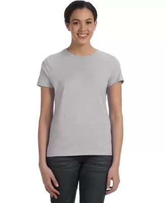 Hanes Ladies Nano T Cotton T Shirt SL04 in Light steel