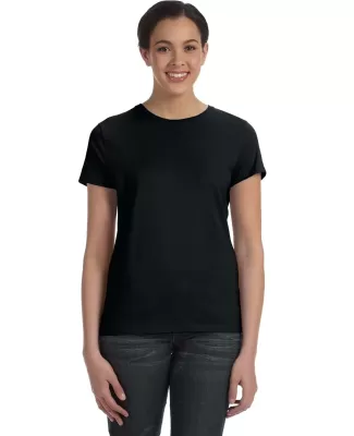 Hanes Ladies Nano T Cotton T Shirt SL04 in Black