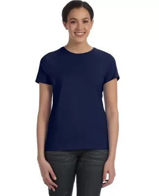 Hanes Ladies Nano T Cotton T Shirt SL04 in Navy