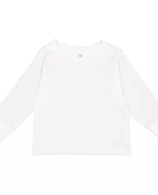 Rabbit Skins® 3311 Toddler Long Sleeve T-shirt in White
