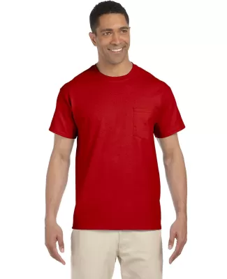 2300 Gildan Ultra Cotton Pocket T-shirt in Red