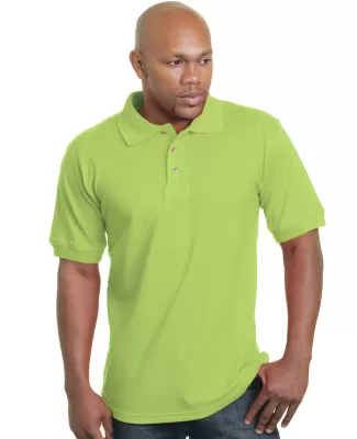 1000 Bayside Adult Cotton Pique Polo in Lime green