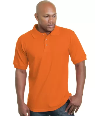1000 Bayside Adult Cotton Pique Polo in Bright orange