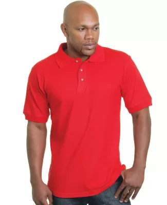 1000 Bayside Adult Cotton Pique Polo in Red