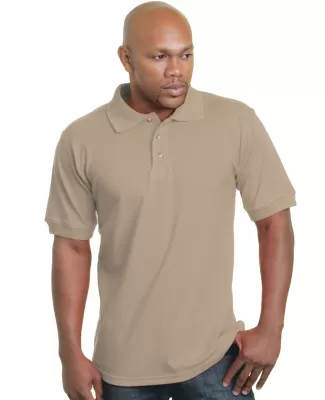 1000 Bayside Adult Cotton Pique Polo in Sand