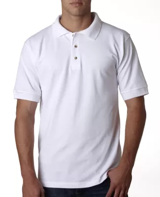 1000 Bayside Adult Cotton Pique Polo in White