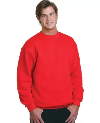 1102 Bayside Fleece Crew Neck Pullover S - 5XL  in Red
