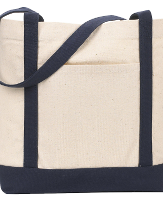 127 Gemline Ensign's Boat Tote in Natural/ navy